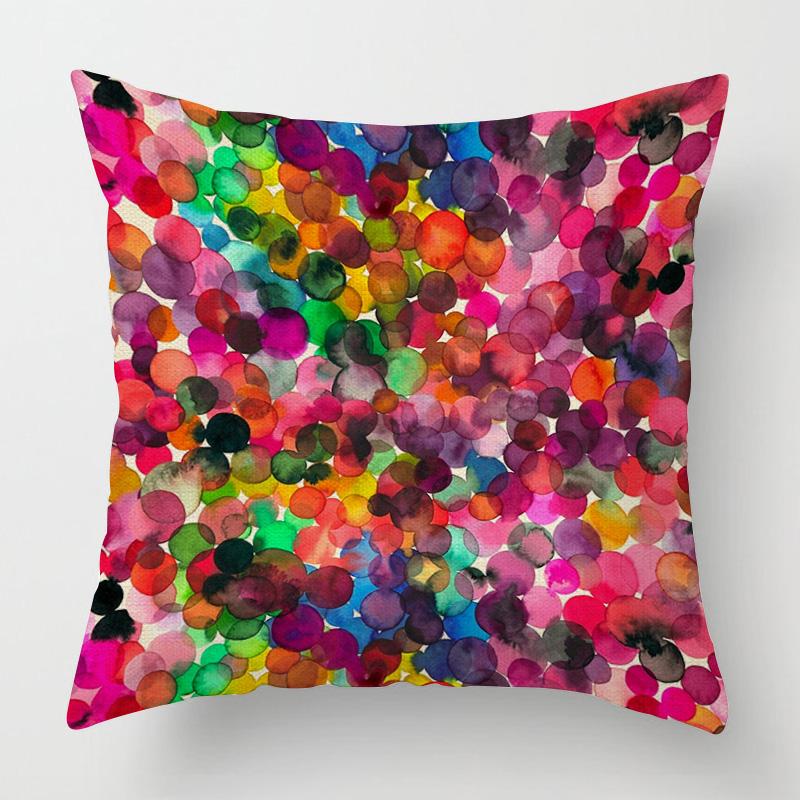 Home Decor Colorful Abstract Pattern Throw Pillow Covers Pattern Cushion Cover Suitable for Sofa Bedroom Car Pillow Cover