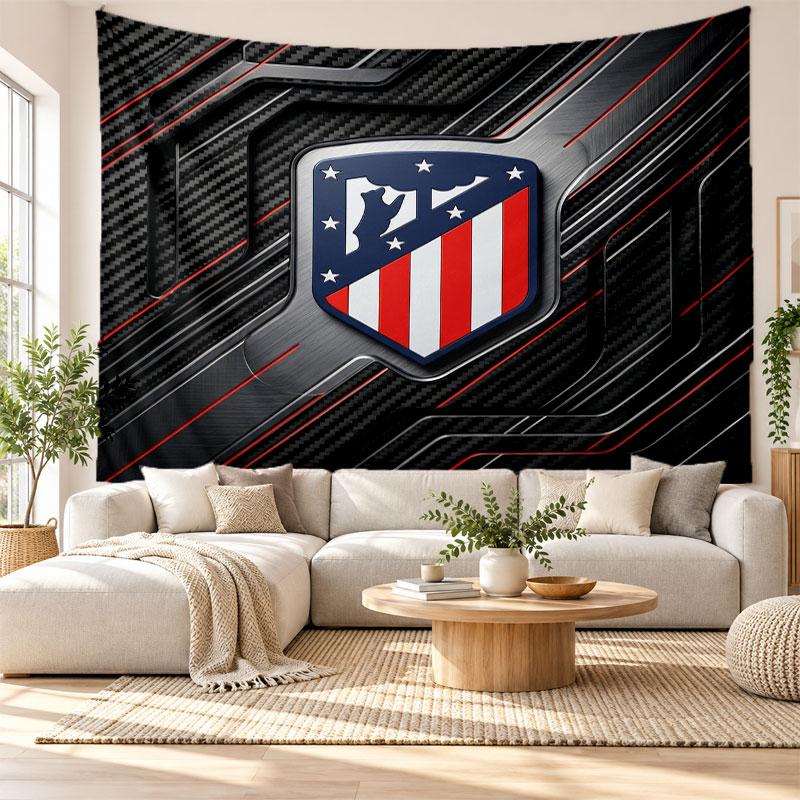 Atletico Madrid Wall Tapestry, Soft Fabric Wall Hanging, Decorative Backdrop For Bedroom Home Wall Art