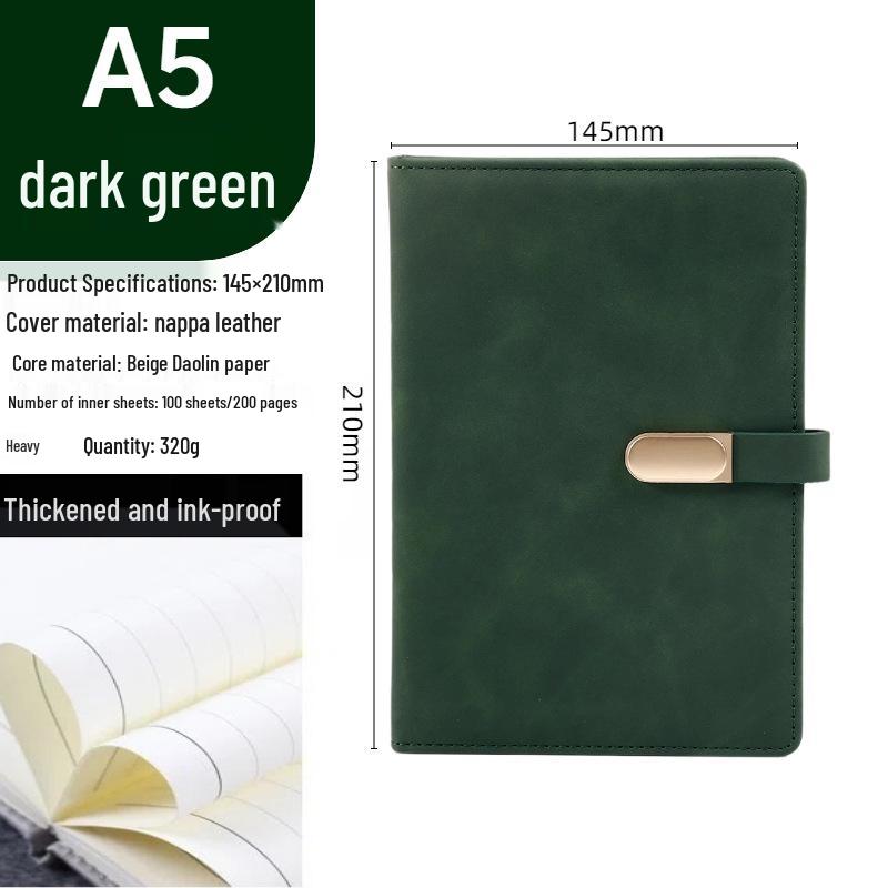 Business Notebook with Metal Buckle - Customizable Logo, Premium Conference Notepad Set