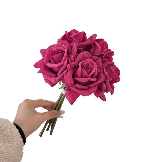 

5 Букетов Розы с Реалистичным Прикосновением Искусственная Крупноцветущая Фальшивая Роза для Дома Офиса Свадебной Вечеринки Декор Внутренние Цветочные Композиции Центральные Элементы Стола