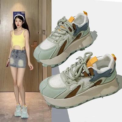 Women Sneakers Mesh Patchwork Lace Up Ladies Flats Outdoor Walking Shoes Comfortable Breathable Female Footwear Sapatos
