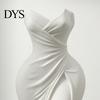 Unique Aesthetic Room Accessory Elegant Dress Shaped 3D Printed Vase, Modern Minimalist Sculpture for Light Luxury Table Decor Home Decor, Artistic