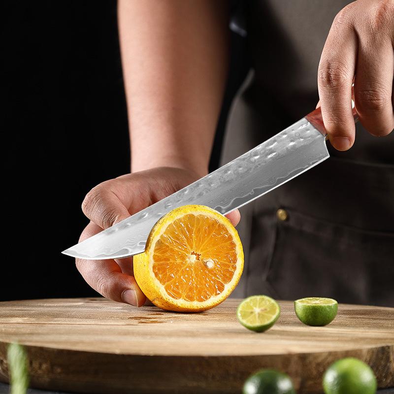 Damascus Steel Kitchen Utility Knife Paring Slicing Knife Cleaver Butcher Knife Sushi Knife Cooking Cutting Tools