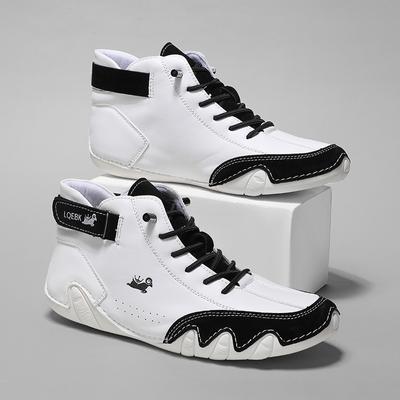 Women'S Leather Fashionable Work Shoes With Soft Soles Comfortable Newest Designer Brand Leisure Motorcycle Boots Shoes For Men