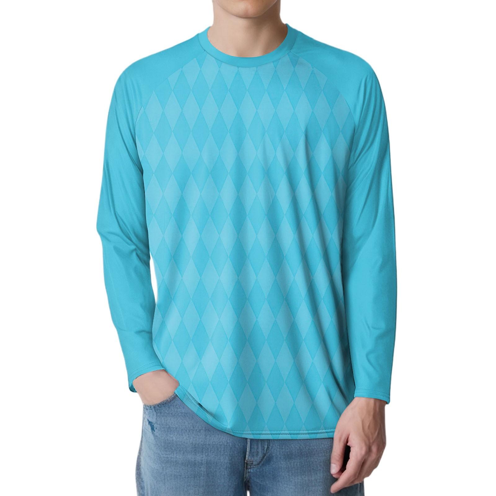 

Мужская мода принтованный реглан длинный рукав спортивный топ XL