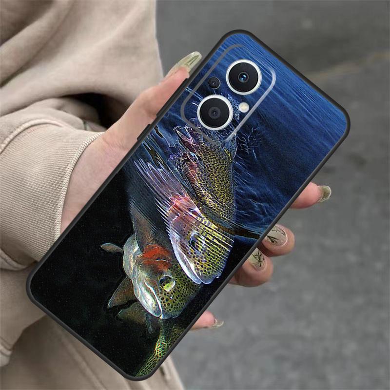 Vintage Trout Fishing Case For OPPO Reno 7 8 Lite 10 11 12 13 14 Pro 8T 12F 13F 14F OPPO Find X8 X6 X9 Pro Cover
