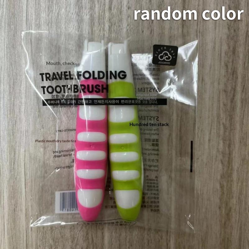 Compact Folding Travel Toothbrush 2 4 Pcs Portable Toothbrush Set with Case for Hotel Office Adventures 2pcs