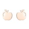 Christmas Eve Stainless Steel Apple Ear Studs for Women - European & American Style
