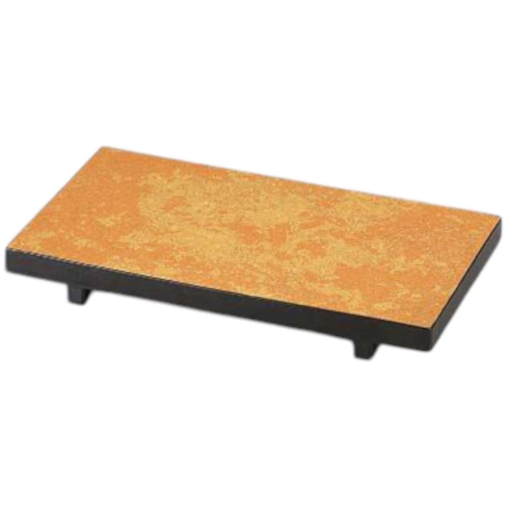 Premium Nigiri Sushi ABS Mini Sushi Stand with Gold Made in Japan J-kitchens Plate, Two-Color Leaf, Shatter-Resistant,