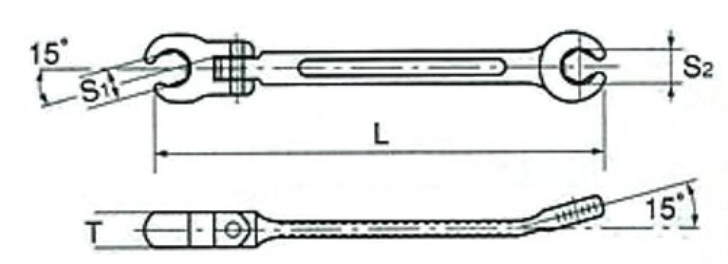 Kyoto Tool Swivel Brake Pipe Wrench (KTC) MZF-10
