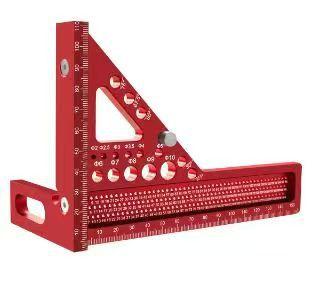 Woodworking Right Angle Triangle Ruler Aluminum Alloy 45 90 Degree Multi Angle High Precision Marking Square Ruler