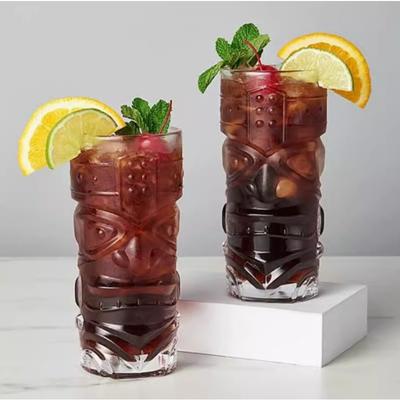 Szklany Bar Kryształowy, Kubek Tiki, Kubek Tiki, Hawajski Kubek Koktajlowy, Kubek z Twarzą Ducha, Kubek na Wodę Gome Creation