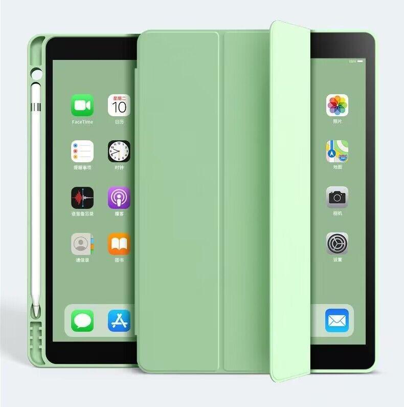 2022/2021/2020/2018 Triple Fold PU Case with Pencil Holder for 10.9 Inch iPad Air and 11 Inch iPad Pro