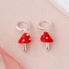 Hot-selling enamel dripping oil Xiaoqing fresh air mushroom series cute simple niche design earrings earrings