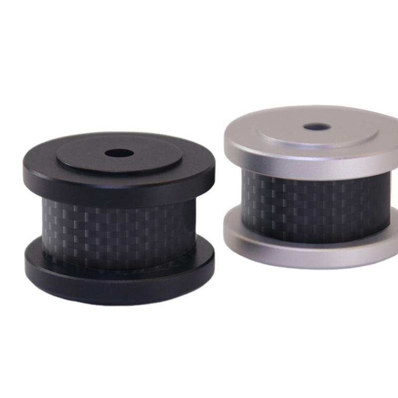 Speaker Pad Isolation Feet Pad Shock Absorbing Aluminum Carbon Subwoofer Isolator Mounting Turntable Recorder