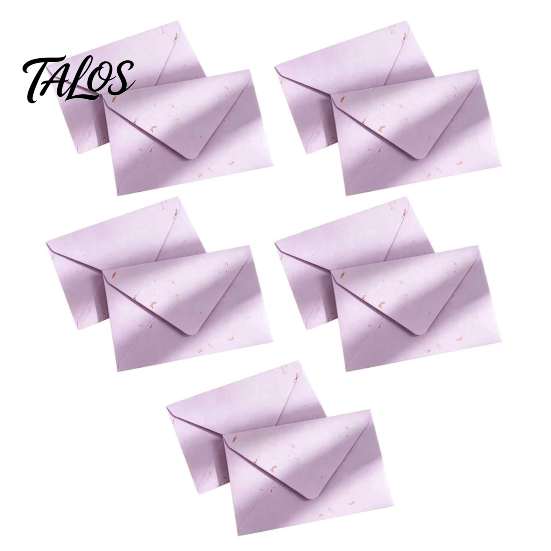 Handmade Paper Envelopes with Real Petals 10PCS Petal Art Envelopes, Floral Texture Design, Thick Western Style for DIY Crafts Stationery, Macaron