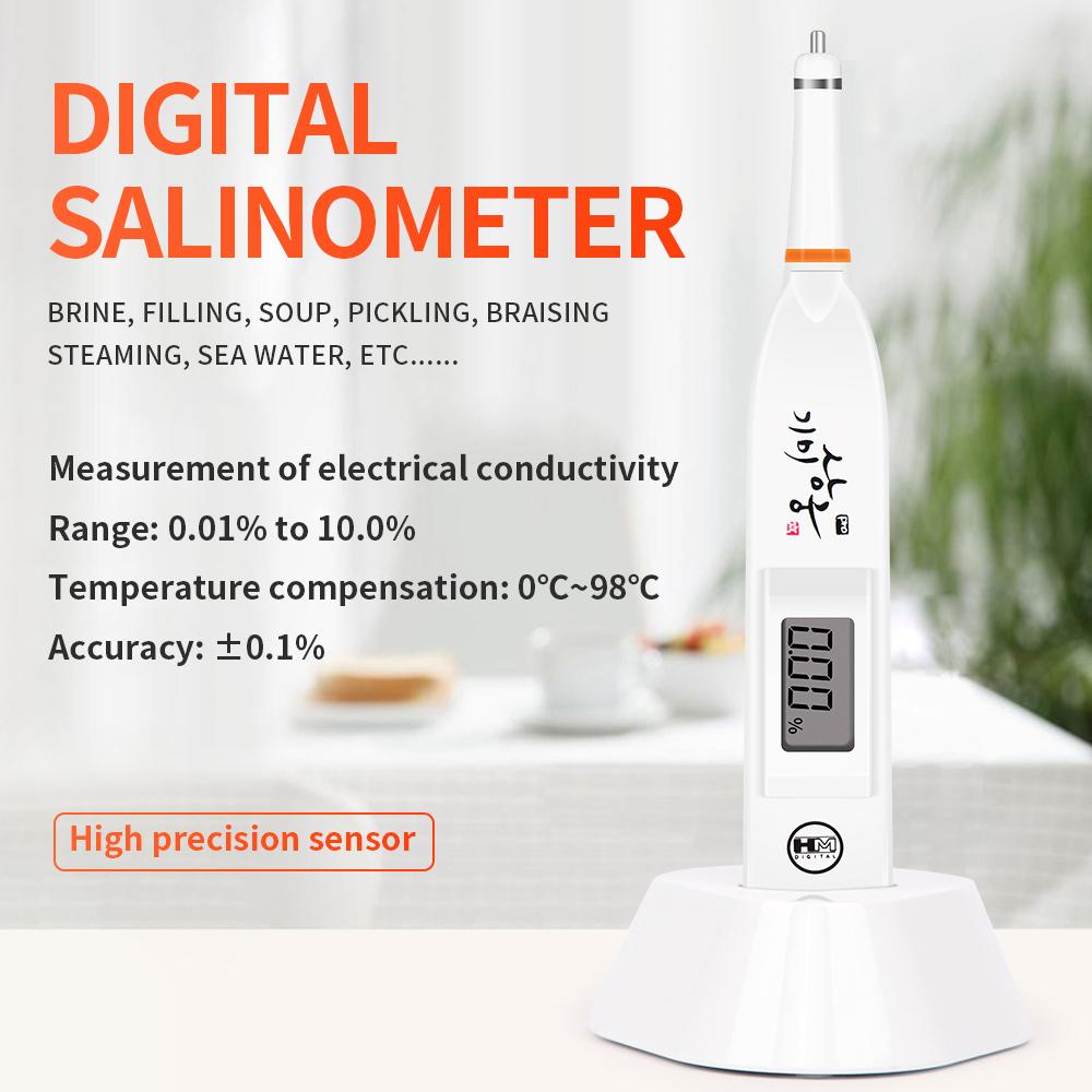

Digital Salinity Meter Salinometer Electronic LCD Display Seawater Salinity Testing Pen Kitchen Food Soup Sauce Salt Meter