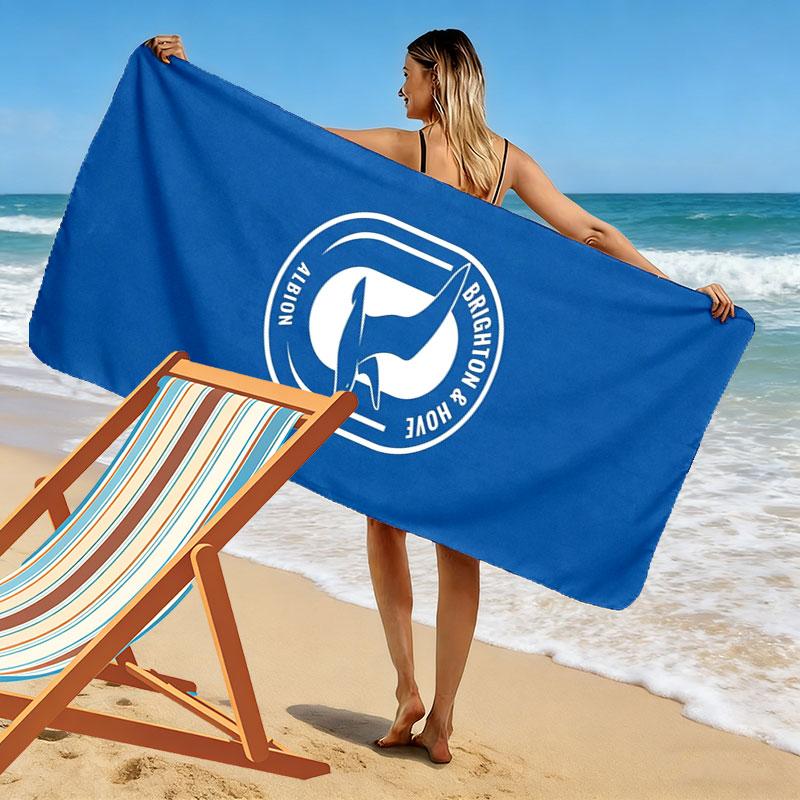 Brighton & Hove Albion Druck Strandtuch, Großes Weiches Schnelltrocknendes Handtuch für Strand Camping Schwimmen