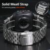 Men Stainless Steel Strap for Samsung Galaxy Watch Ultra 47mm Solid Metal Bracelet for Galaxy Ultra 47mm NO Gaps Curved End Band