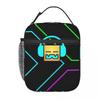 Geometry Dash Insulated Lunch Bag for Men Women Food Container Bags Portable Cooler Thermal Lunch Boxes For Travel