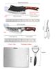 WXCOO Hand Forged Butcher Knife Stainless Steel Boning Knife Cutting Board Set Kitchen Knives Chopping Tools BBQ Meat Cutting