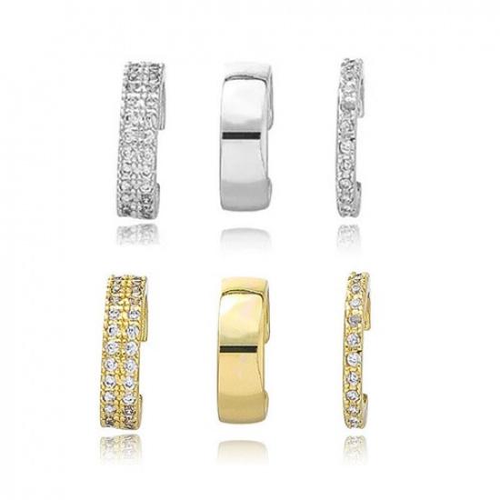 3pcs Set EAR CUFF Earrings Crystal Cartilage Ear Ring Fake Clip On Cuff Zircon+