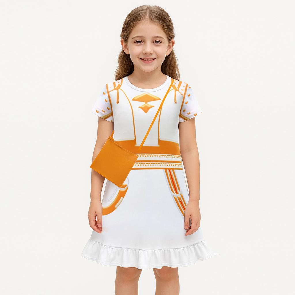 Kids Girls Casual Cute Cartoon Print Vest Sleeveless Dress Dance Cosplay Wear