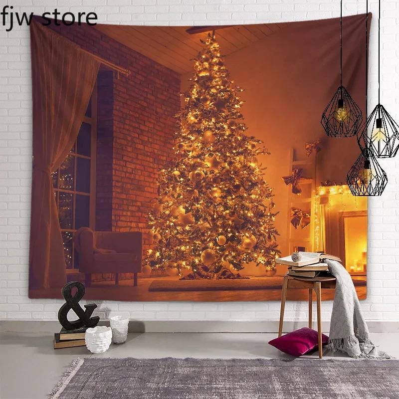 

Рождественский Новый год Украшение Гобелен Настенное Искусство Дерево Спальня Комната Гостиная Домашний Декор 100x75cm