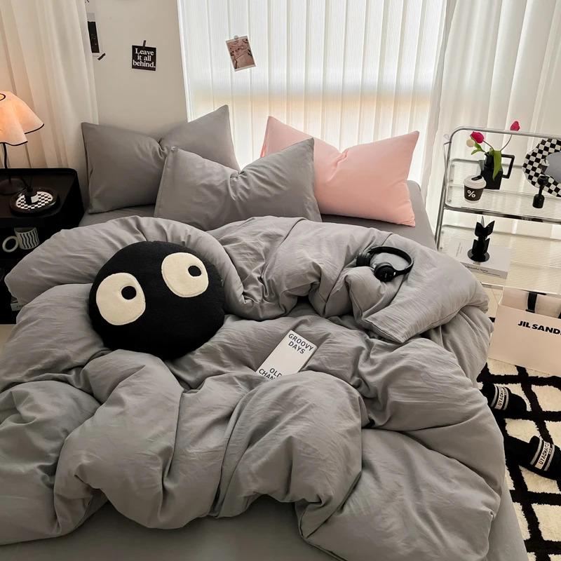 

Чисто черный пододеяльник из микрофибры однотонный комплект постельного белья, 3 шт. пододеяльник для дома, декор спальни, пододеяльник с 2 наволочками 150x200cm 3pcs