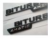 3D Letters For Mercedes Benz C43 E43 GLC43 GLE43 GLS43 Fender 1 Pair BITURBO 4MATIC AMG BITURBO4MATIC Emblems Badges Symbols UX0