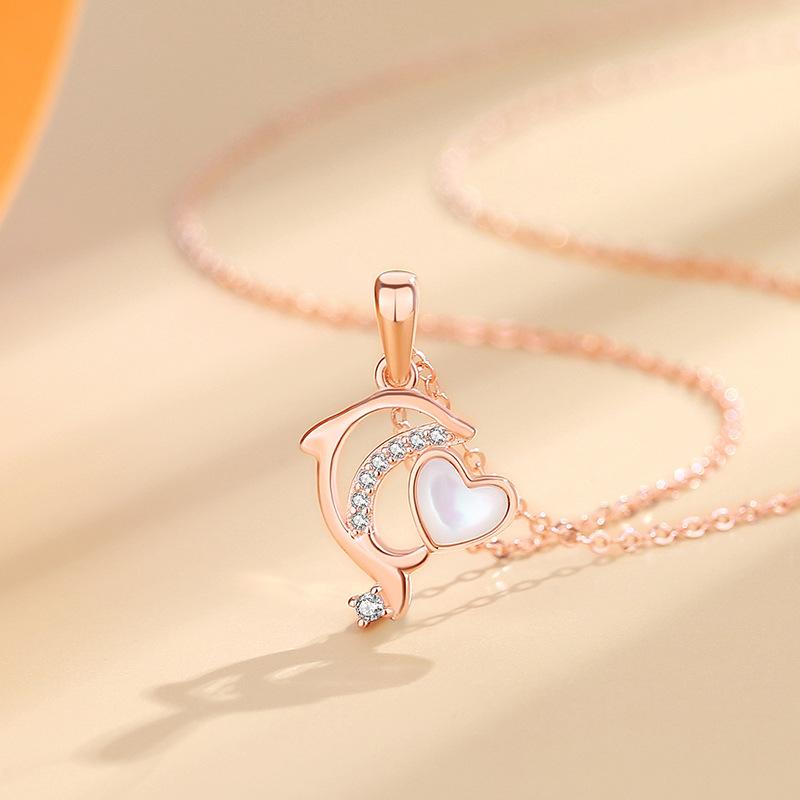 Tancise 925 Sterling Silver Classic Women Necklace Pendant Zircon Fashion Gift