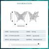 BAMOER 925 en argent Sterling exquis papillon boucles d'oreilles insectes boucles d'oreilles pour les femmes fête cubique zircone bijoux fins