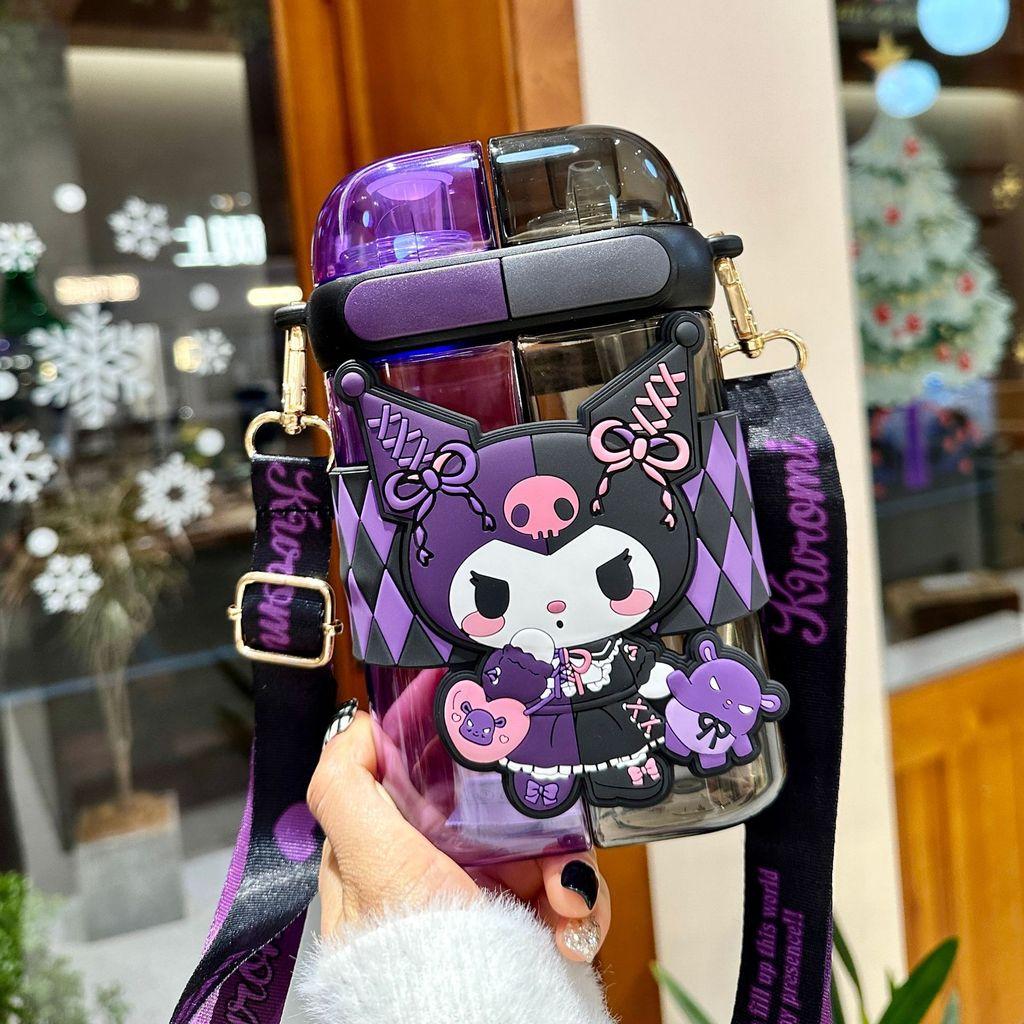 Sanrio Kids Tritan Straw Cup With Double Drinking Compartments For School And Travel