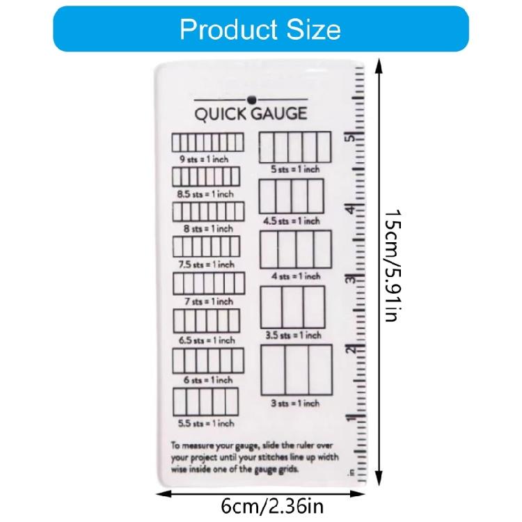 Knitting Stitching Gauge Checker Plastic Grids Measuring Tool For Crochet Projects And Handmade Craft Accessories