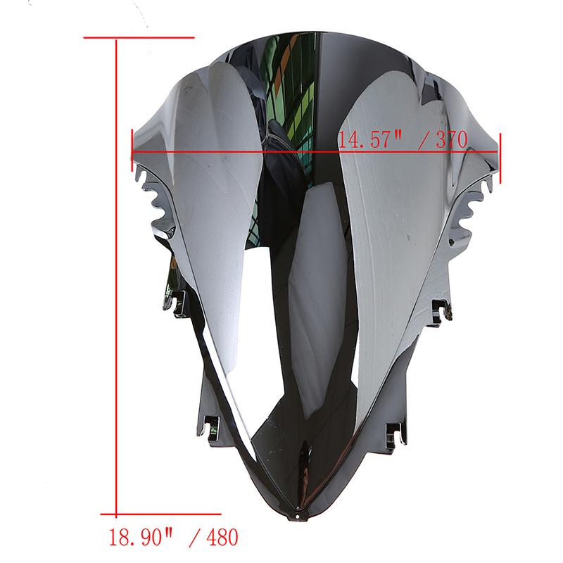 Double Bubble Motorcycle Windscreen Fit For Yamaha R1 07-08 ABS Windshield Aerodynamic High Speed Racing Screen