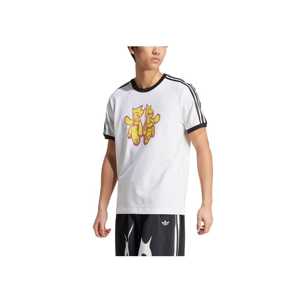 Adidas Originals X Offgod Collaboration SS25 Fashion Versatile Comfortable Short Sleeve T-Shirt Unisex Tops White KA2287