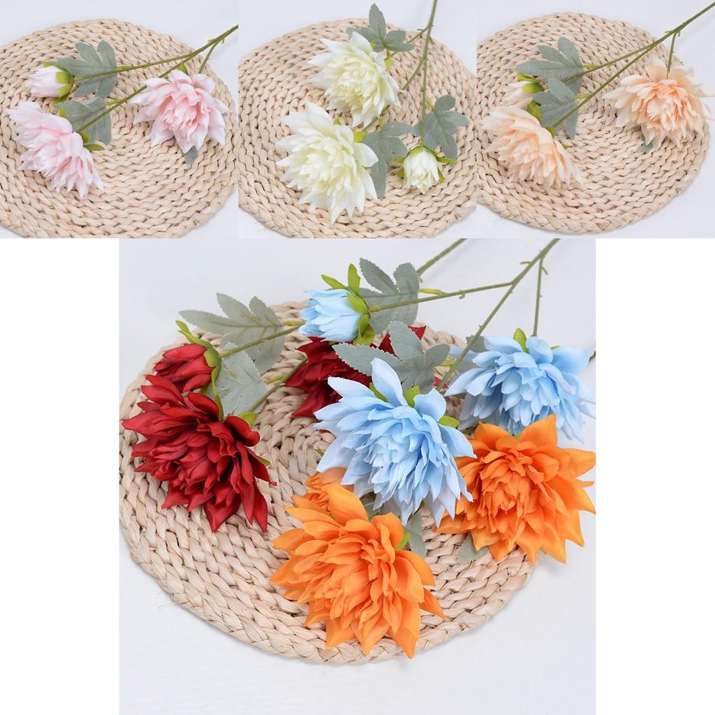 Silk Flowers Dahlia Pinnata Artificial Bridal Decoration For Wedding Ceremony And Party