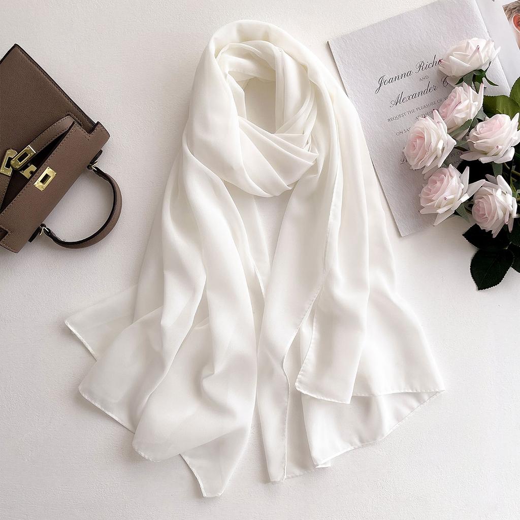 2025 New Elegant Modest Women Bubble Chiffon Solid Color Muslim Head Scarf Ladies Shawl and Wrap Female Foulard Hijab Stoles