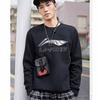 Li Ning Sport Fashion Series Logo Camouflage Print Crew Neck Sweatshirt Men Sweatshirt Black AWDT613-1