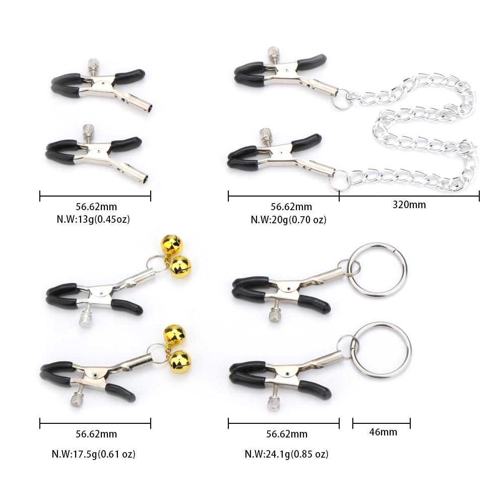 1Pairs Flirting Metal Fantasy Nipple Clamp with Chain Bdsm Bondage Breast Massage Clip