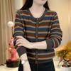 Age-Defying Color Block Knit Sweater for Spring