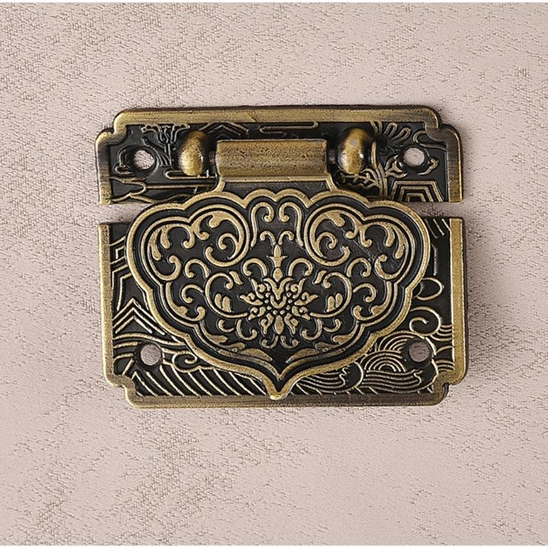 Wooden Box Buckle Pad Chest Lock Zincs Alloy Padlocks Latches Hasp Buckle Luggage Hardware Locking Mechanism Enduring