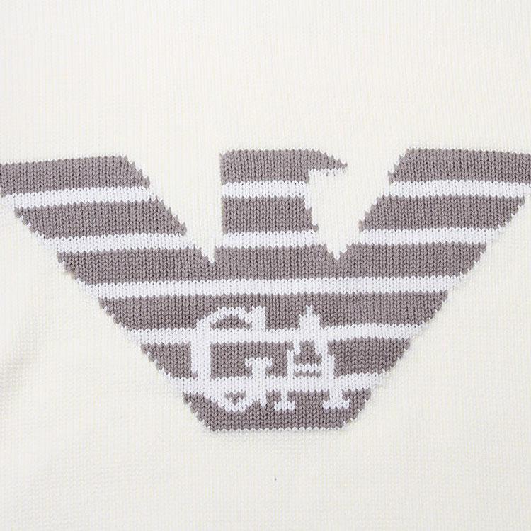 Emporio Armani Ss24 Logo Knit V-Neck Casual Vest Men tops Off-White 3D1MXU-1MQDZ-0128