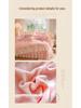 New Elegant Matte Milk Velvet French Lace Princess Style Bedspread Set