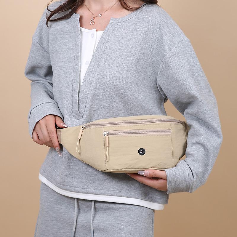 Women's Large nylon Waist Bag Casual Travel Phone Belt Pouch Fanny Pack Banana Bag - Fashionable Belt Bag for Women
