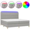 Maison Exclusive - Sommier à lattes de lit matelas et LED Gris clair 200x200 cm