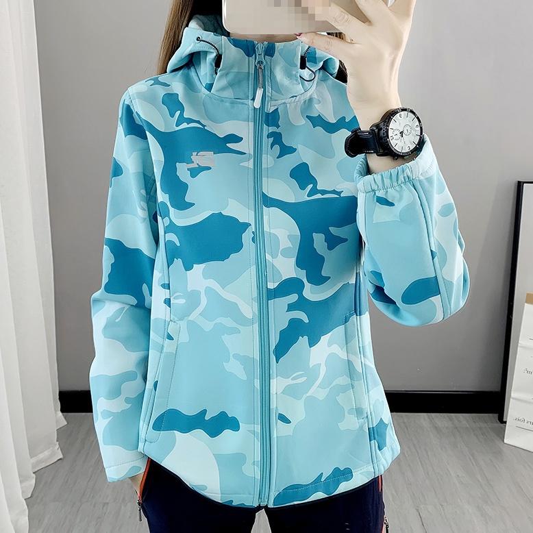 

Нова камуфляжна жіноча куртка Gore-Tex для тренувань на відкритому повітрі, осінь і зима, одношаровий м’який шелл, плюс альпіністський одяг з оксамитовим капюшоном 4XL синій