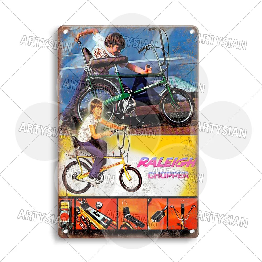 Vintage BMX Bike Metal Sign Bicycle Motocross Plaque Racing Raleigh Kuwahara Raleigh Chopper Peugeot Pro-Am Murray Ace Haro