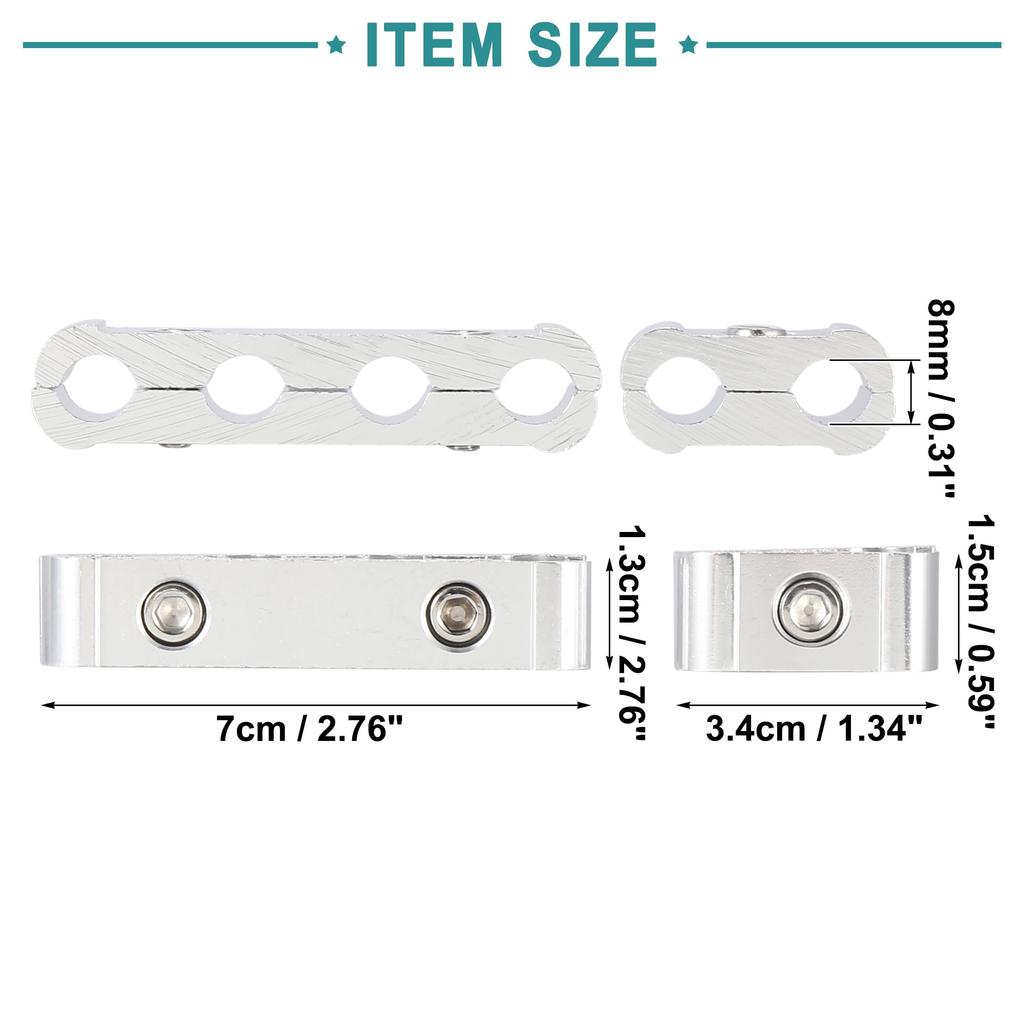 ACROPIX Spark Plug Wire Separator Car Accessories Silver Tone - 1 Pack