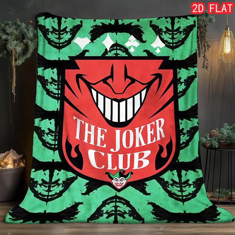Joker Classic Look Fleece Blanket Lightweight Soft Durable Blanket for Bedroom Sofa Living Room Movie Theme Decor